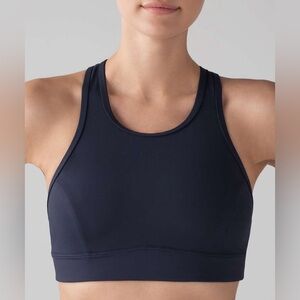 Lululemon Pace Perfect Bra Midnight Navy Sz 8 Gym Yoga Pilates Athletic
